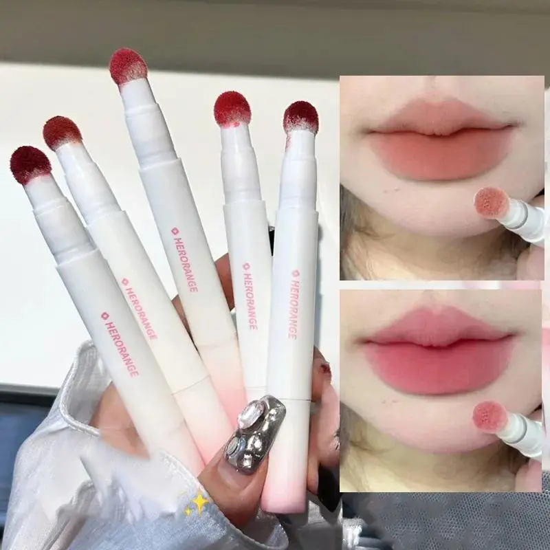 Son Kem Mềm Nhung Lì Mịn, Son Môi Dạng Lỏng, Màu Nude Và Đỏ Hồng Lì Không Thấm Nước, Lâu Trôi, Son Kem Đánh, Dán