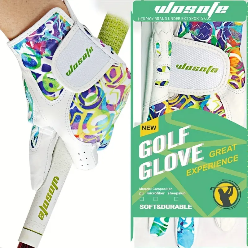 Soft Sheepskin Golf Gloves - 1 Pair for Women, Breathable Stretch Lycra, Fashion Non-slip with Wear-resistant Palm, Perfect Gift for Female Golf Enthusiasts 4