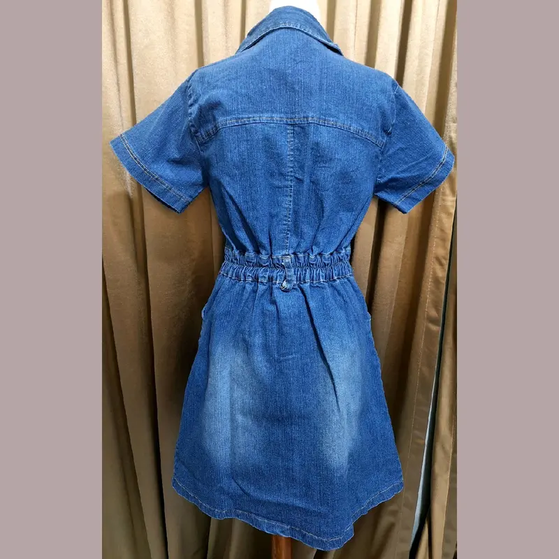 Dress Jeans Wanita Full Kancing Aktif Bisa Busui V-17 3