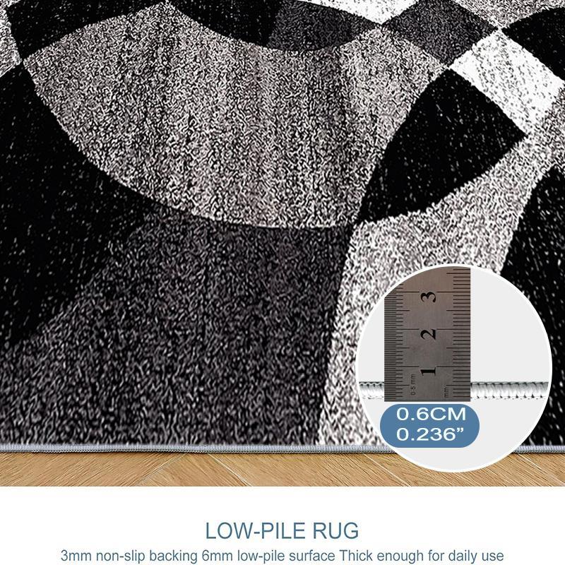 Product Introduction of Geometric Pattern Area Rug, 1 Count Non-slip Soft Floor Mat, Lounge Rug, Washable Decorative Carpet for Home Living Room Bedroom Study Room, Home Decor 12
