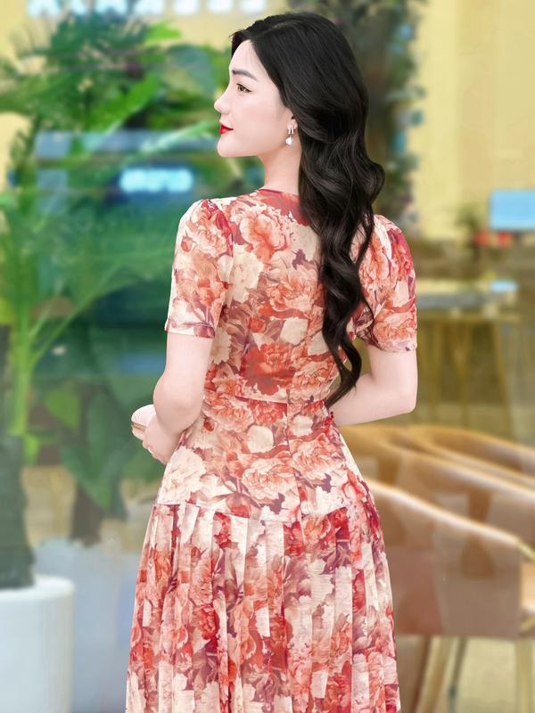 [MIỄN SHIP] MDU4003 Váy Tơ Hàn – Thiết Kế Tạo Nên Phong Cách Dịu Dàng và Quyến Rũ Dành Cho Nữ Women Dress 3