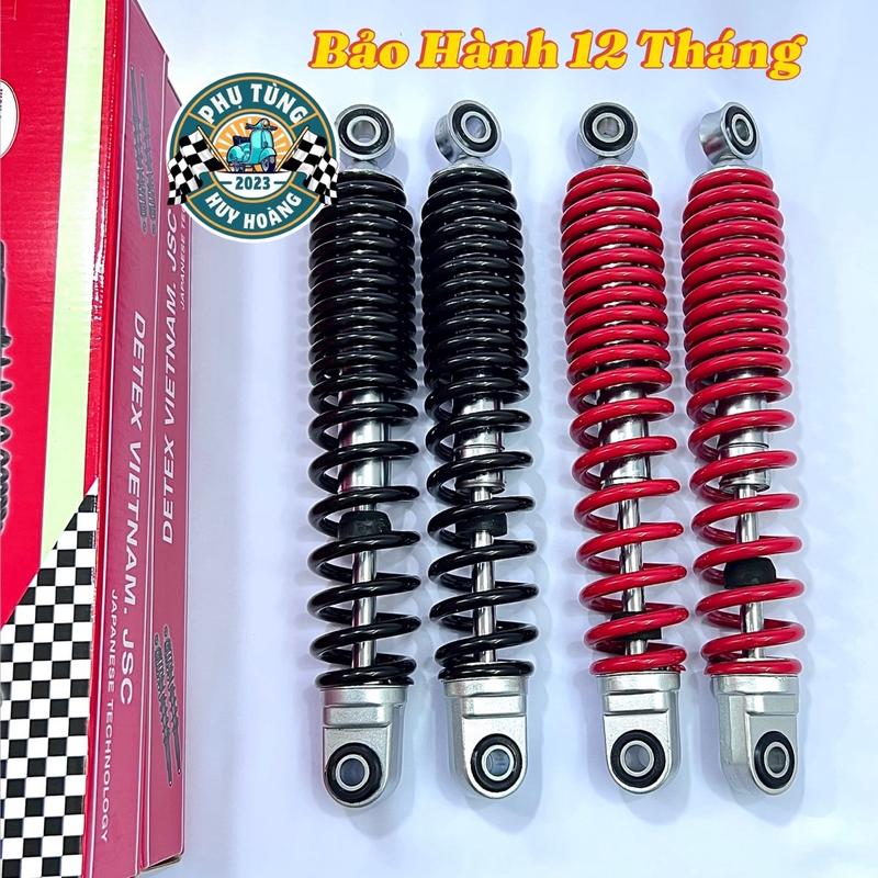 Phuộc sau SIRIUS ty 10 ly, Sirius Fi, Taurus, Sirius xăng cơ [CHÍNH HIỆU DETEX VIETNAM JSC] (1 cặp) 278mm +-2 phụ tùng sử dụng cho xe hãng YAMAHA