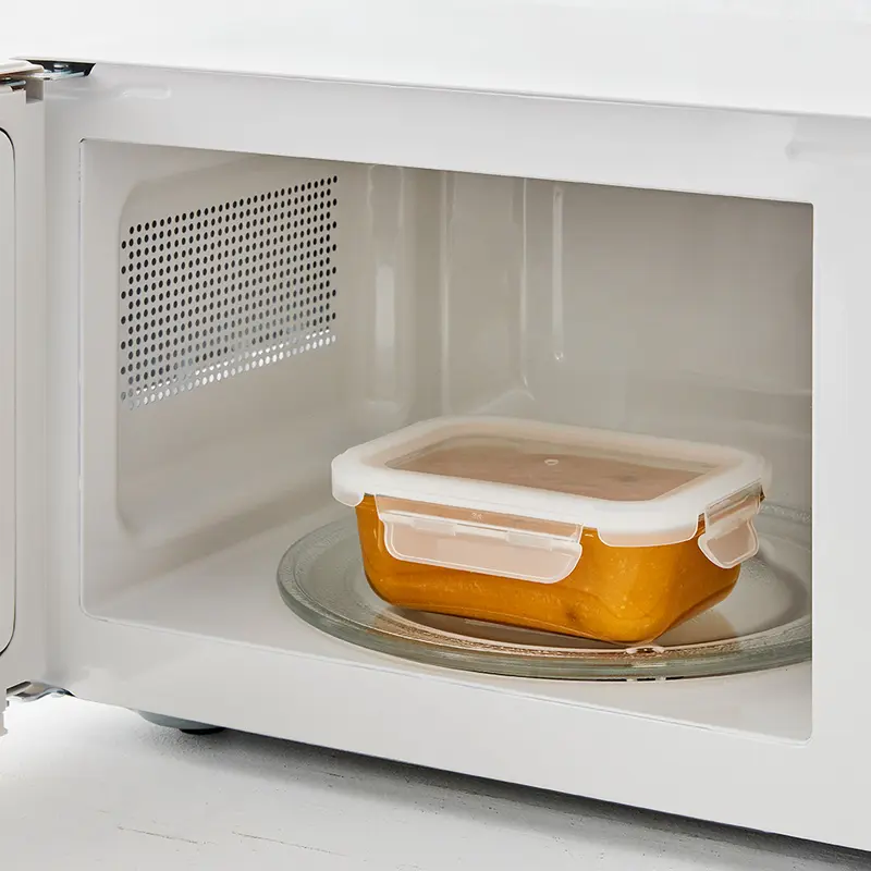 Hộp đựng thực phẩm thủy tinh LocknLock Blanc glass food container chia ngăn hoặc không chia ngăn, nắp cài 4 khóa, dùng được trong lò vi sóng 7