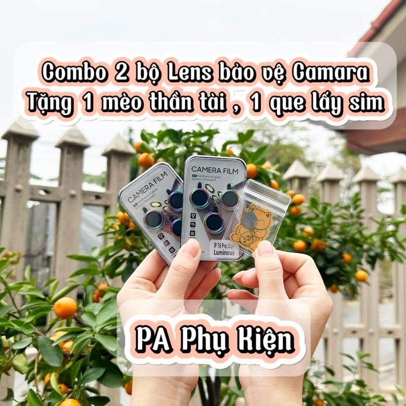 Bảo vệ măt cam TRƠN , bảo vệ tốt dành cho camera điện thoại và cũng tăng thẩm mĩ cho máy ( MỌI NGƯỜI CHÚ Ý CÓ BỘ LAU VỆ SINH BÊN DƯỚI BÌA GIẤY) _ Phương Anh Phụ Kiện
