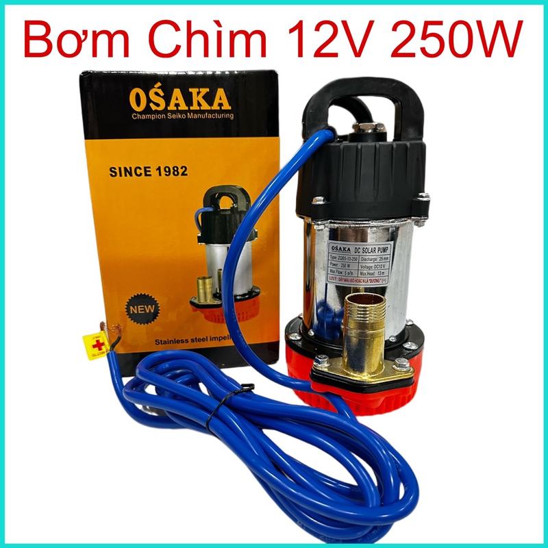 Máy Bơm Chìm 12V Công Suất 250W Cánh Bằng INOX Bơm Nước Sạch Nước Ngập
