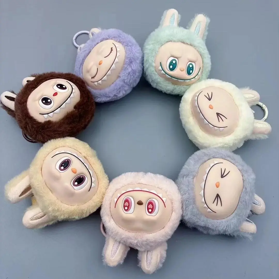 Labubu Second Generation Plush little head Cute Doll Pendant pop  socket