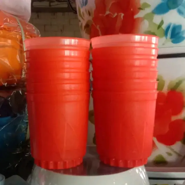 Gelas Plastik 1 Lusin 1 Warna Dgn Tinggi 7 cm Dan Lebar 6 cm 0