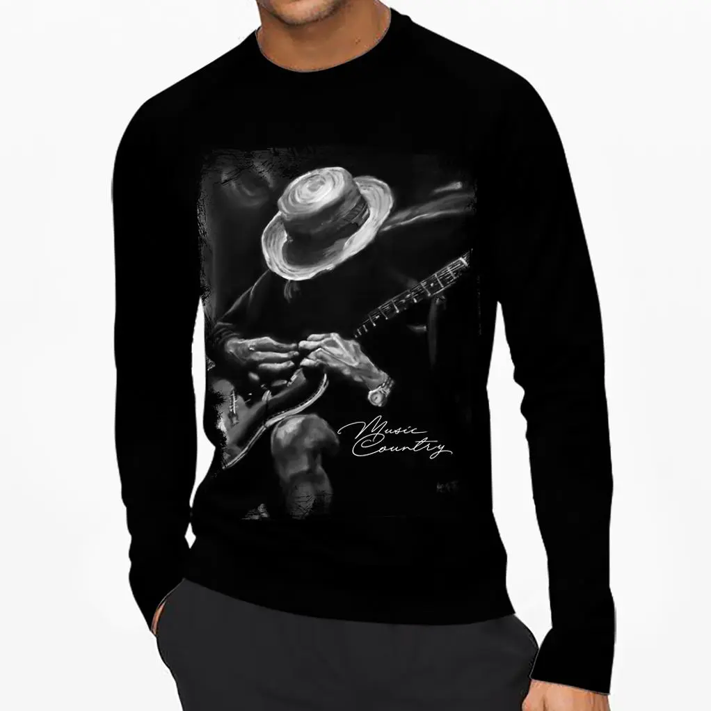 COUNTRY MUSIC | Kaos Lengan Panjang Pria & Wanita | Distro | Sablon | Murah | Produk Lokal | FUTURA CLOTHING