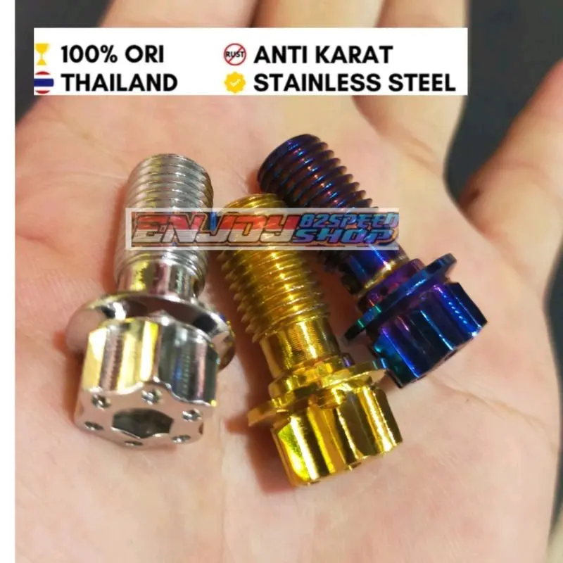Baut Pb Probolt Kaliper Banjo / Master rem New Gear Kunci L Drat Kasar & Halus