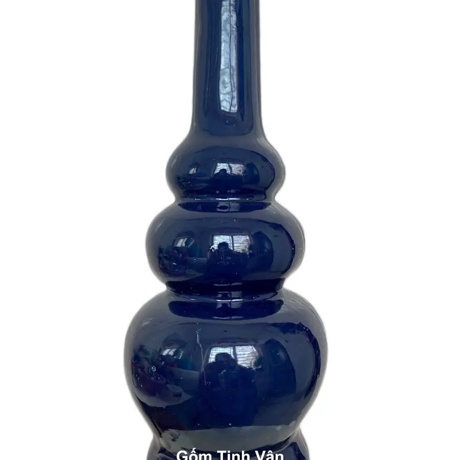 Hồ lô thu lôi chống sét trang trí mái nhà cao 43 cm ngang 18 cm gốm sứ xây dựng bát tràng tinh vân