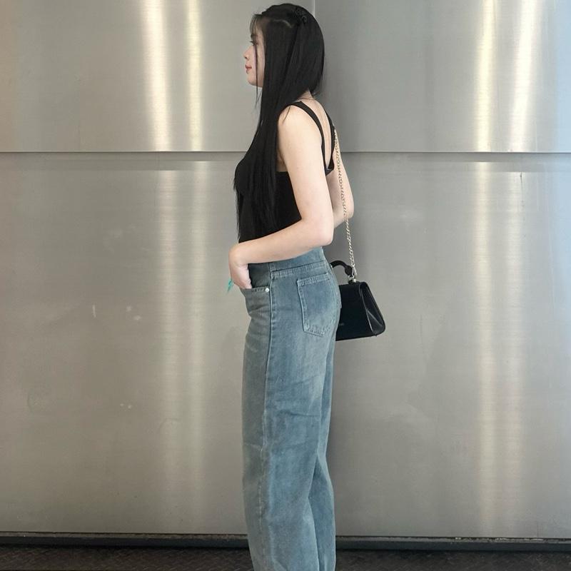 V.M-Quần jeans nữ suông trơn màu lạ mới(S-2XL) vải QC mềm V3242 Woment Pants | BigBuy360 - bigbuy360.vn