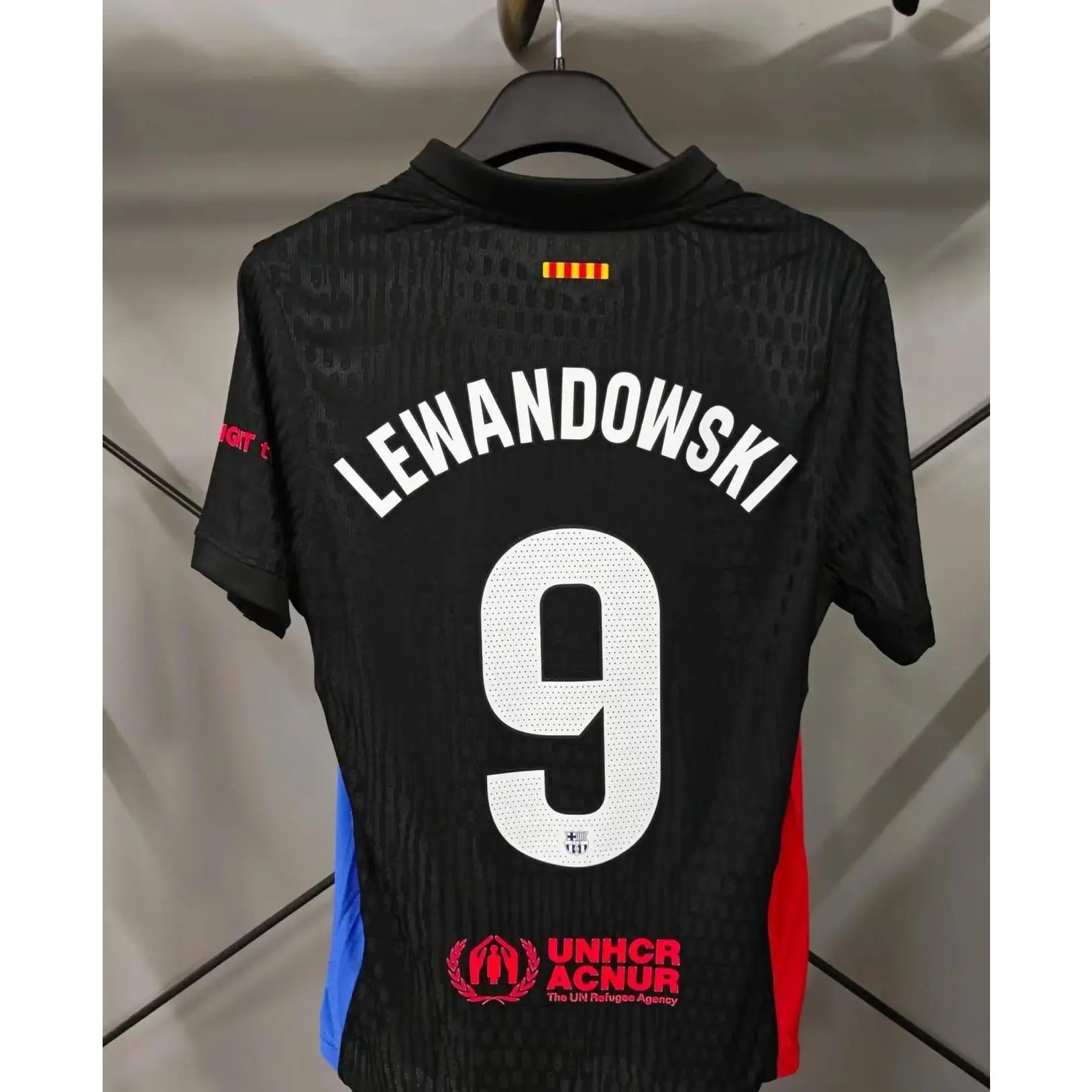 Latest Barca 2425 away black fan edition top