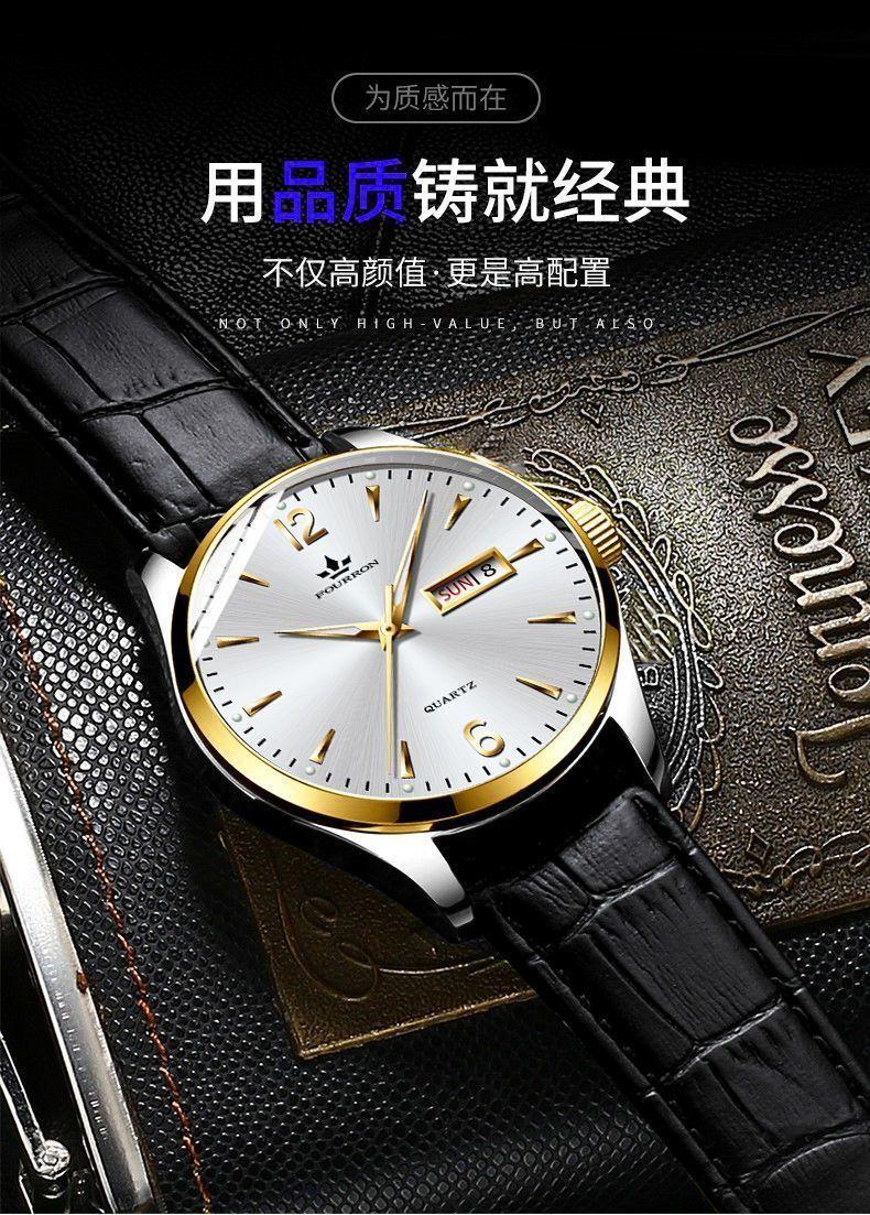 Product Introduction of Đồng Hồ Cơ Tự Động Nhập Khẩu Thụy Sĩ 2024 Dây Da Nam Lịch Đôi Siêu Mỏng Thời Trang Hàn Quốc 5