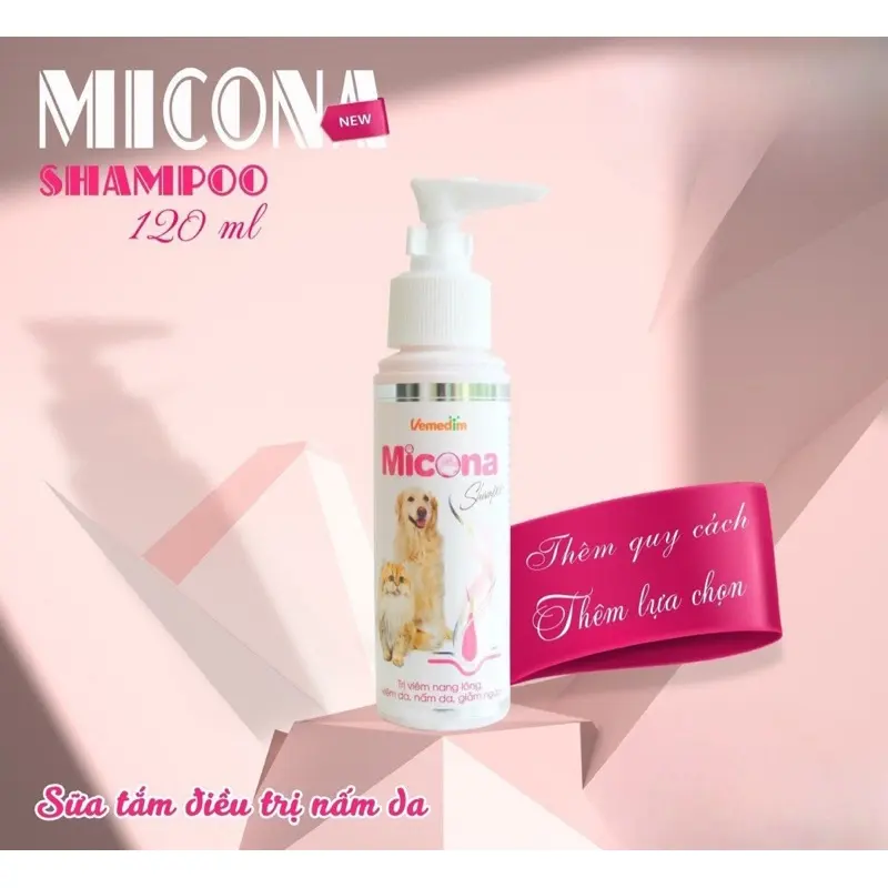 Sữa Tắm Nang Lông Viêm Da Nấm Da Cho Chó Mèo Micona Vemedim Azipetshop 1