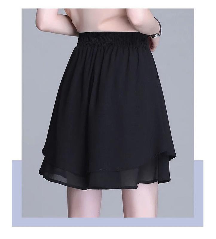 Product Introduction of Quần Dài Váy Ngắn, Chất Liệu Voan, Dành Cho Nữ, Trang Phục Mùa Hè, Cạp Cao, Quần Ống Rộng, Dáng Rộng Rãi Và Thường Ngày, Quần Đùi Mỏng, Ngoại Cỡ, Culottes Chữ A 12