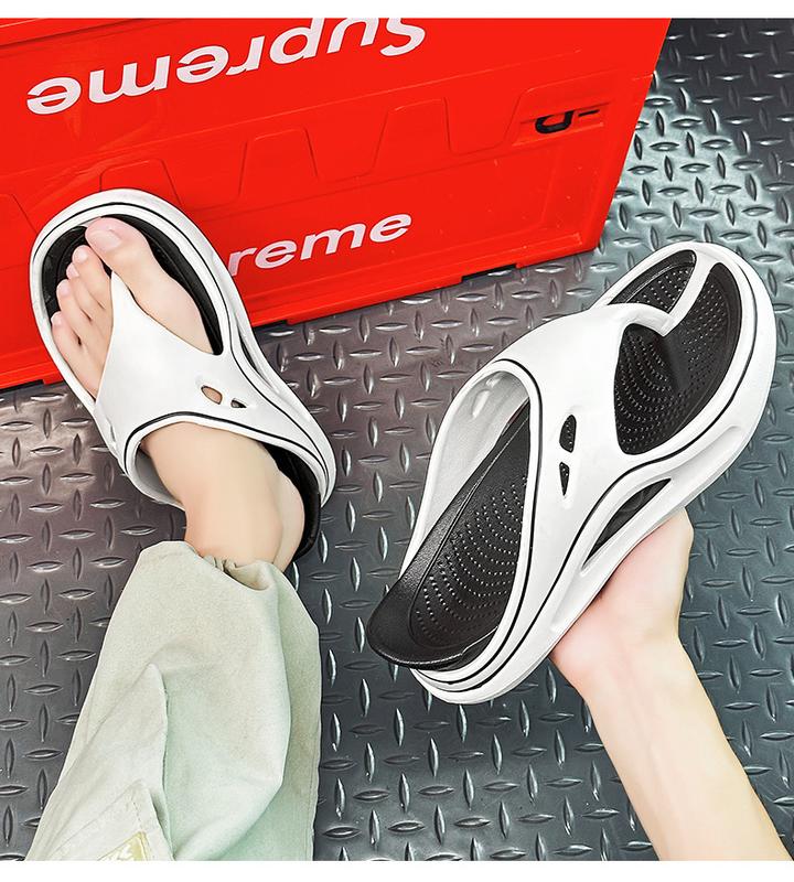 Product Introduction of Lovers Shoes Two-Color Thick Bottom Shit Feeling Eva Flip Flops Flip-Flops Outdoor Non-Slip Summer Beach Men's Shoes 18