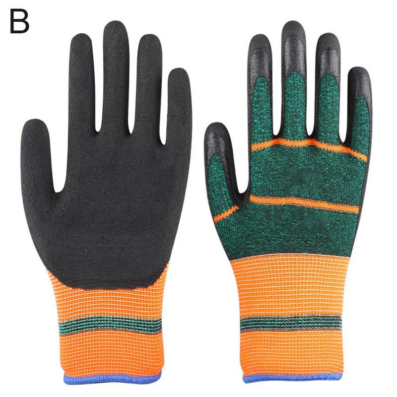 Product Introduction of Latex Labor Protection Gloves Half-hang Dipped Elastic Gloves Women's Thick Wear-resistant Labor Protection Gloves 29