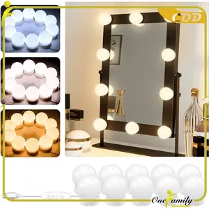 [COD] OFM K2 Lampu Meja Rias Dandan Lampu Kaca Rias Vaniti 10 Bohlam