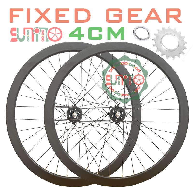 Bánh xe đạp fixed gear hub FEIYAFU vành cao 4cm không má phanh