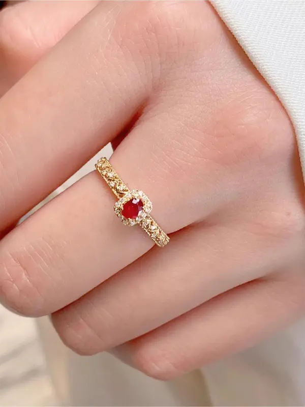 S925 Sterling Silver Women's Elegant Artificial Zircon Decorated Ring, Vintage Style Jewelry for Party, Daily Decor, Trendy All-match & Exquisite Jewelry for Birthday Gift 4