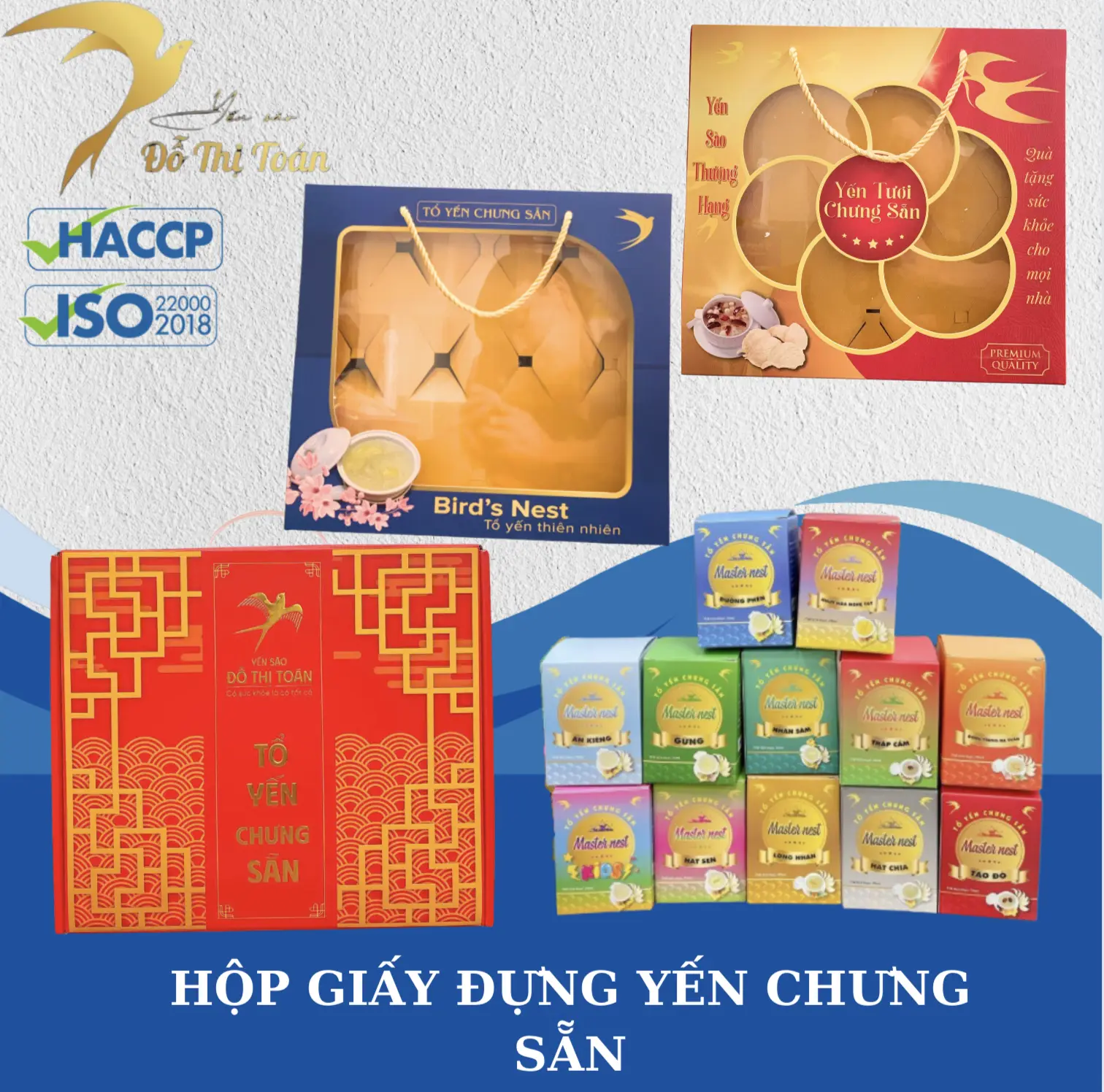 [DTT] Hộp giấy đựng hũ yến - yến sào - Loại hộp đựng 1 hũ, hộp đựng 6 hũ, hộp đựng 10 hũ, loại yến tinh chế | không có yến