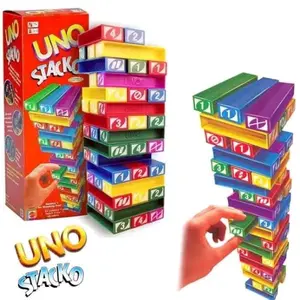 Mainan edukasi anak uno stacko mainan prank kayu balok susun edukasi