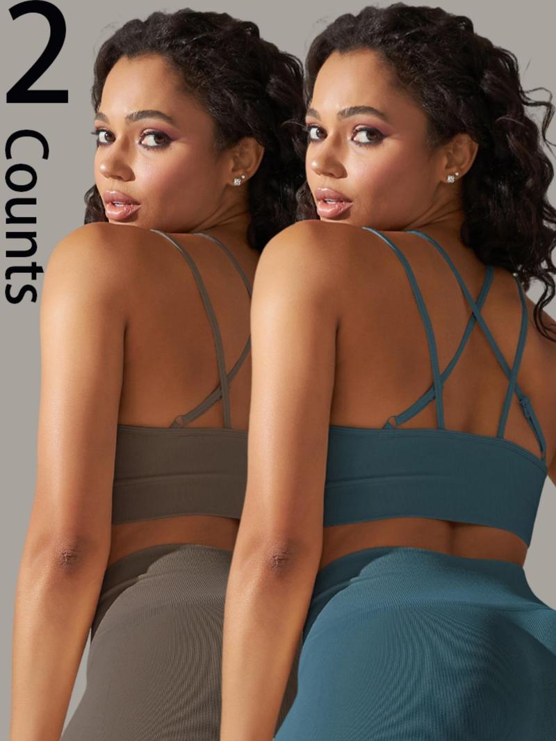 Product Introduction of Women's Solid Backless Sports Bra, Breathable Comfortable Seamless Sports Bra, Ladies Sportswear for Indoor Outdoor Wear 5