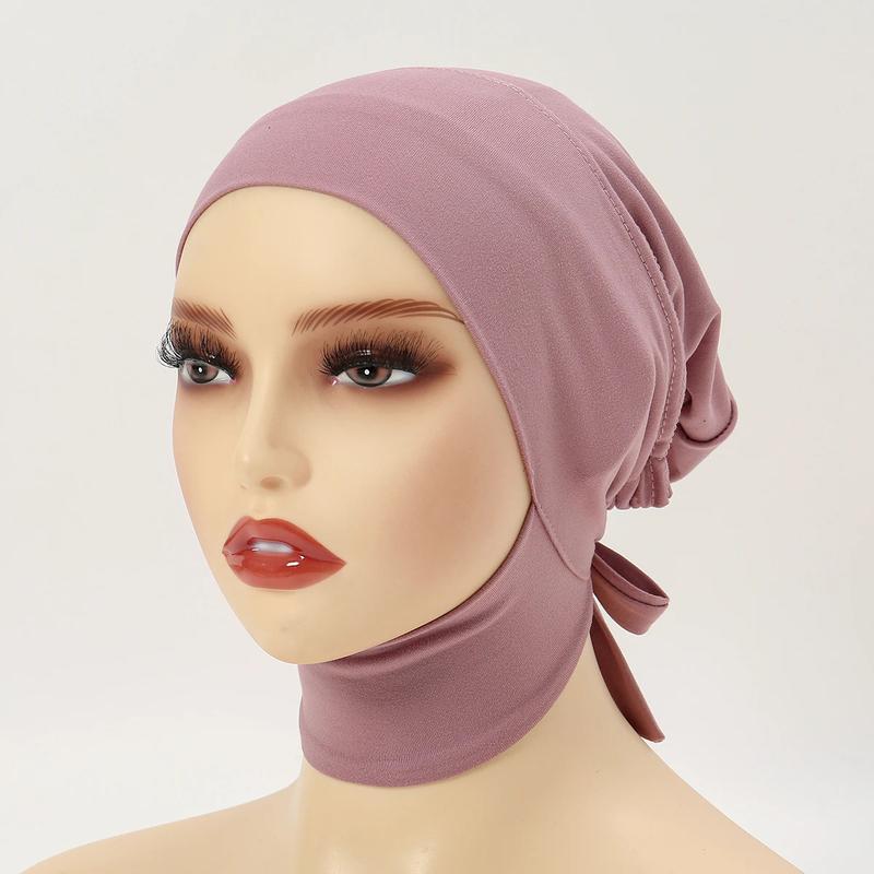 Product Introduction of Muslim Inner Cap Hijab For Women Solid Underscarf Hijab Undercap Scarf Turban Hat Islamic Muslim Hijabs Ready To Wear Headcover 2