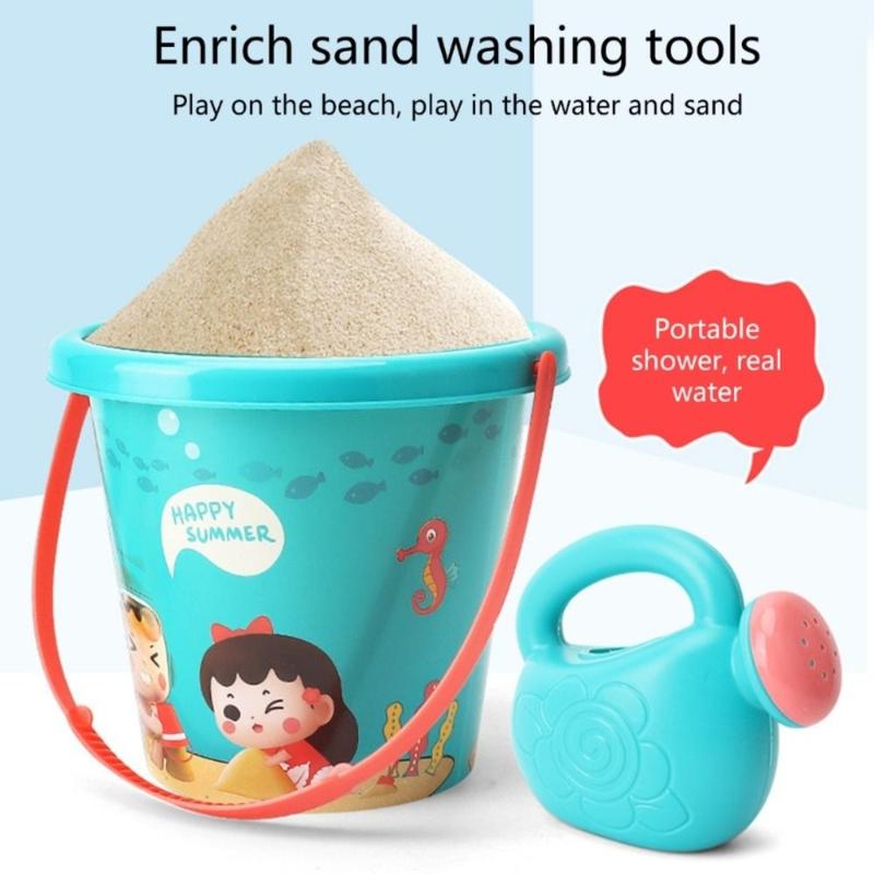 Product Introduction of Summer Travel 18 PCS/Set Sandbox Set Model Children Gifts Shovels Watering Can Bucket Beach Sand Toys Set Beach Toys Sand Rake Toy 10