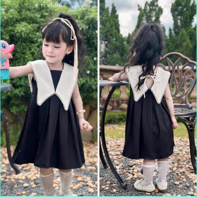  MỘC BABY STORE - V40 VÁY ĐẦM BÉ GÁI MÀU ĐEN PHỐI CỔ TRẮNG KIỂU DÁNG SANG CHẢNH CHẤT LỤA CÁT MỀM MỊN 12-38kg #vayxinh #vaybegai7t #vaybegai8t #vaybegai9t #vaybegai10t #vaybegai6t #vaybegai5t #vaybegai4t #vaybegai 