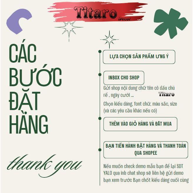 Bảng Welcome đám cưới  Hình chữ nhật khắc tên cô dâu và chú rể Phụ kiện decor trang trí tiệc BANG001 2
