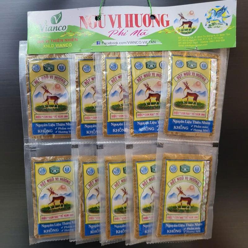  LỐC 20 gói x 3.5g - BỘT NGŨ VỊ HƯƠNG hiệu Con Nai VIANCO Five Spice Powder 