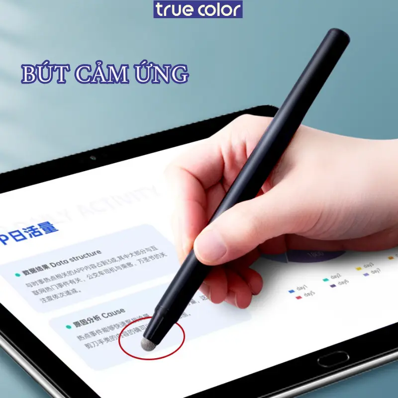 Bút Cảm Ứng Trục Dài - Cây Trỏ Chỉ Điểm Giảng Dạy Tiện Lợi - Chất Liệu Bền Đẹp, Đầu Thay Thế Linh Hoạt - TrueColor Phụ Kiện 0