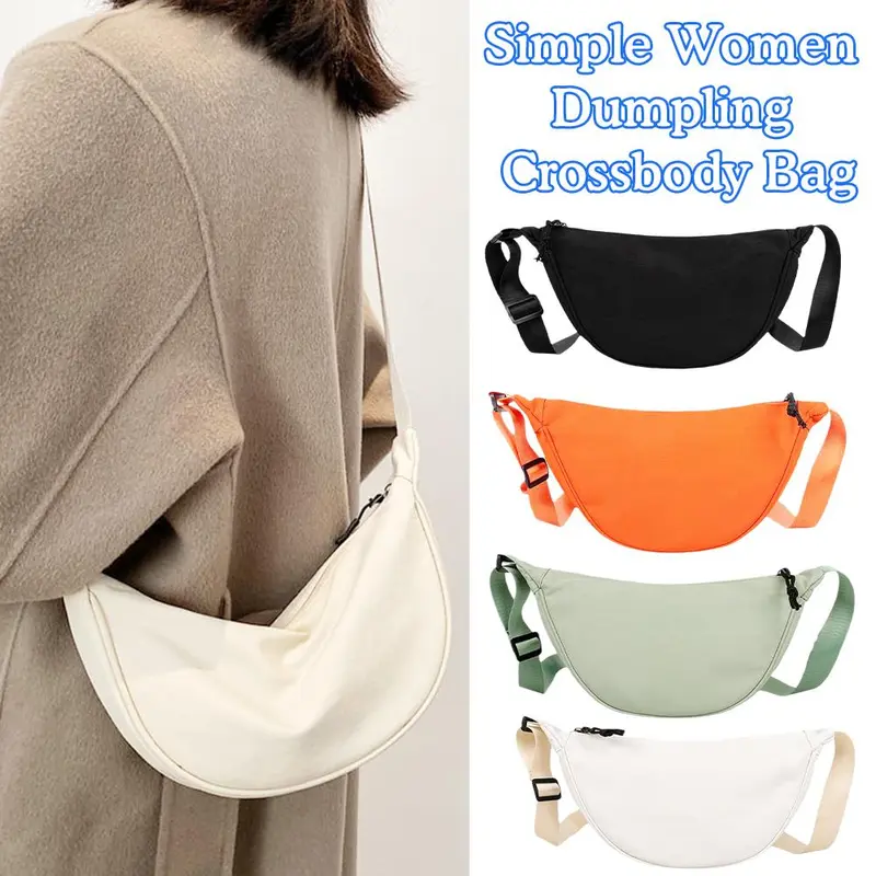 Túi Messenger Đơn Giản, Thời Trang, Dành Cho Nữ, Túi Đeo Vai, Túi Bánh Bao, Nhẹ, Túi Kẹp Nách, Hàng Mới Về 4