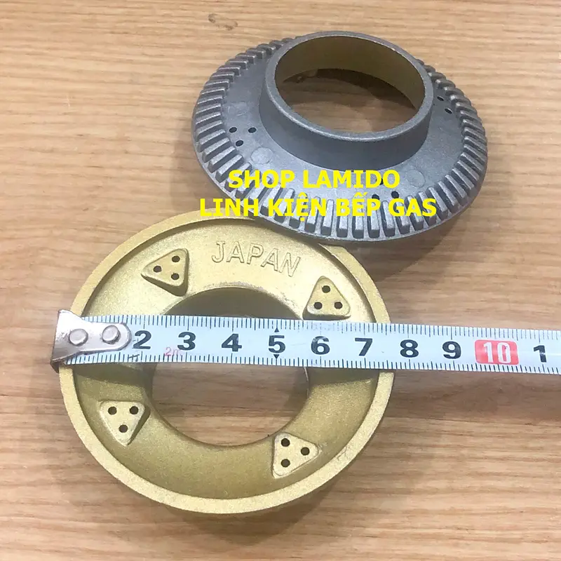 COMBO 2 Bộ Họng đầu đốt bếp gas FUJISHI, Ống điếu + Mâm chia lửa Sen NHÔM N78-S1 JAPAN - ( Có Kèm Bass gắn + Vít) - [ Phụ kiện bếp ga, linh kiện thay thế bếp đôi, đơn ] 3
