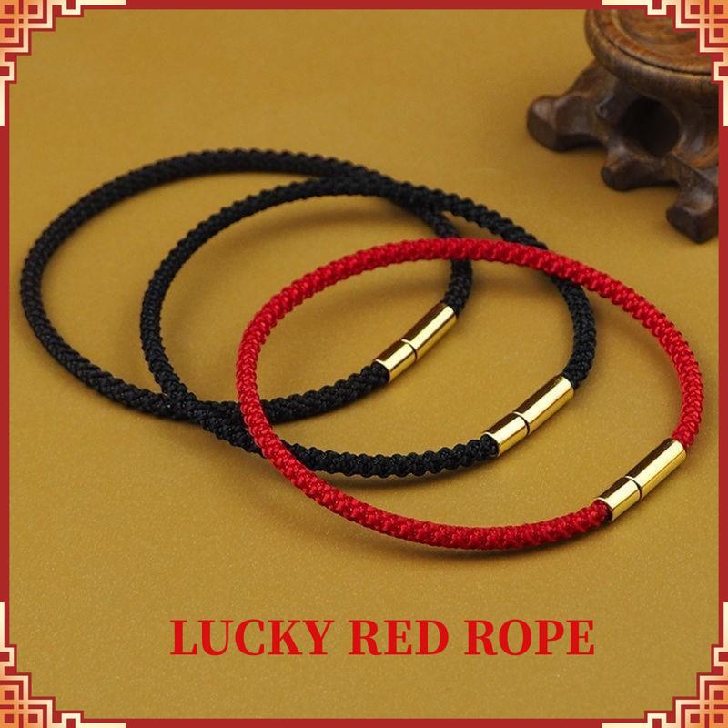 Fengshui Hand-Woven Red Rope Hand Decoration Simple Black Lucky ...