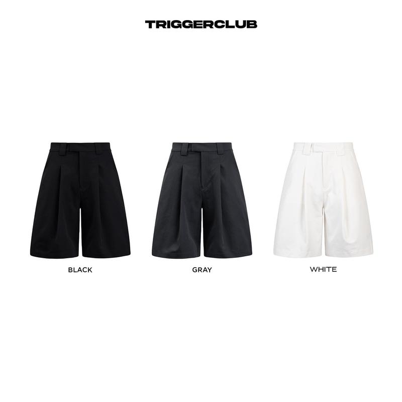 TRIGGER CLUB- Quần short ống rộng - TGC BLACK/GRAY TROUSER SHORT