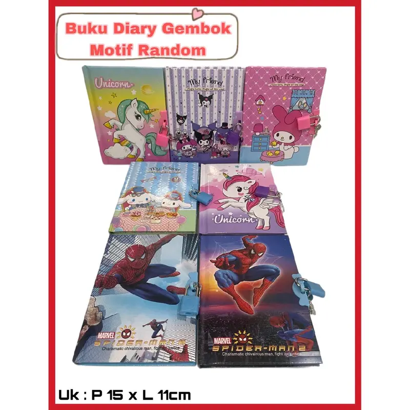 BUKU DIARY GEMBOK / BUKU CATATAN KECIL 0