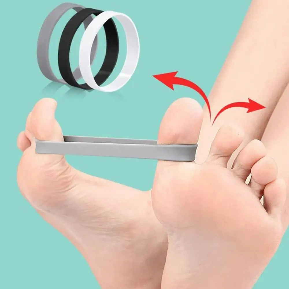 Foot Corrective Belt Silicone Thumb Posture Corrector Toe Training Stretcher Toe Valgus Corrective Belt Solid Color Elastic Thumb Straightening Strap Home