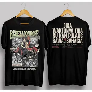 STOCK READY BISA COD T-Shirt Band Rebellion Rose Terima Kasih Kaos Musik Metal Punk Distro 100% PREMIUN KATUN COMBAD24S tebal lembut nyaman kaos dewasa pria wanita