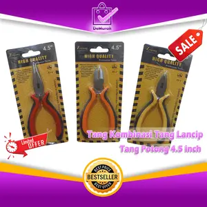 Tang Kombinasi Tang Lancip Cucut Tang Potong 4.5 inch Tang Mini A044