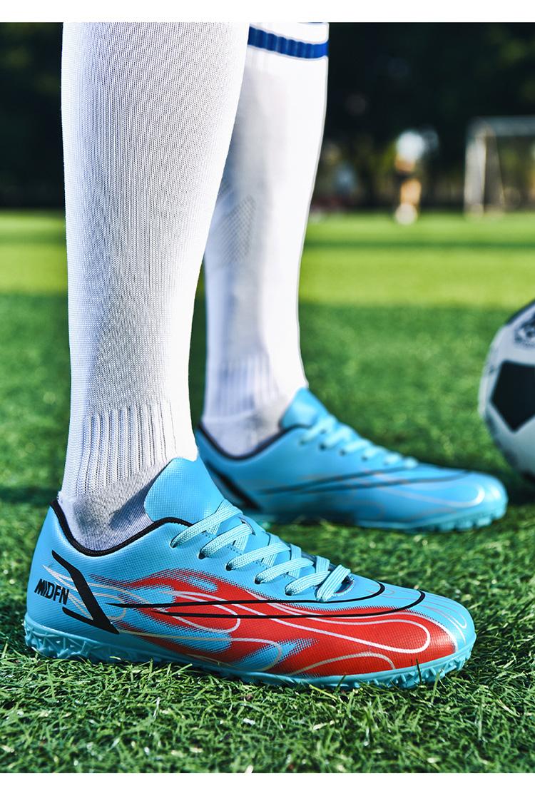 Product Introduction of Football Boots Soccer Cleats Spikes Shoes for Men Women Unisex Child Boys Girls Professional Breathable Training High-Tops Futsal 2 41 Y 4 50
