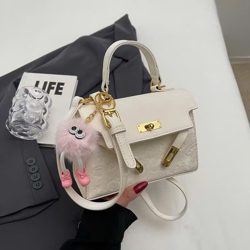 Túi xách nữ đeo chéo size19 chất nhung [tặng kèm GẤU] siêu sang trọng đi chơi đi cafe SH101 Bag Da