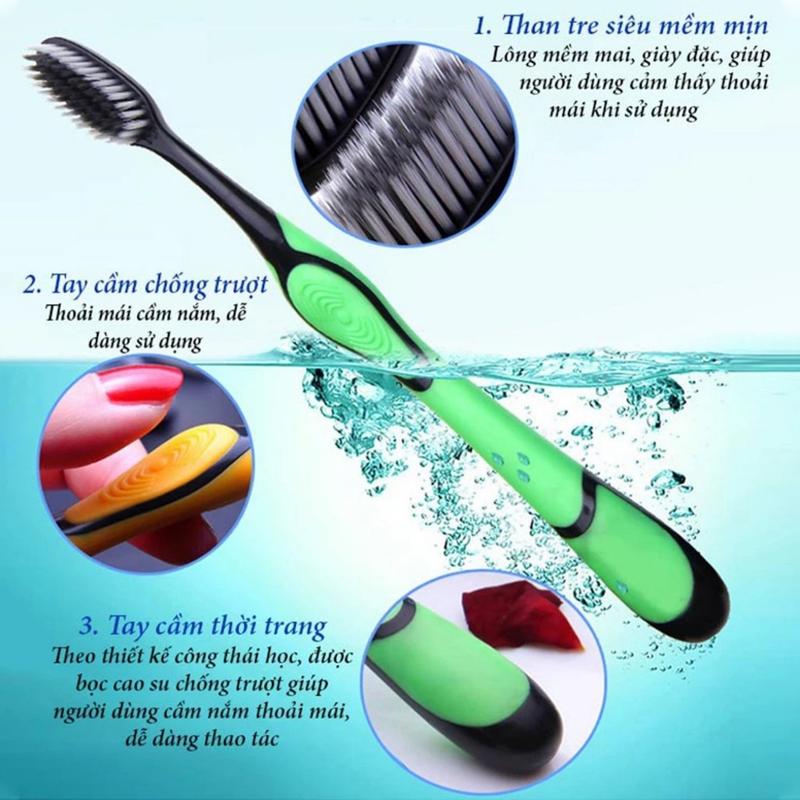 Bàn chải đánh răng than tre hoạt tính BOSSI mềm mại 7