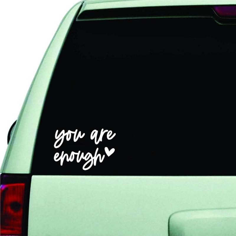 You Are Enough Letter Design Car Stickers, Car Body Decoration Sticker, Car Exterior Decoration Accessories 5