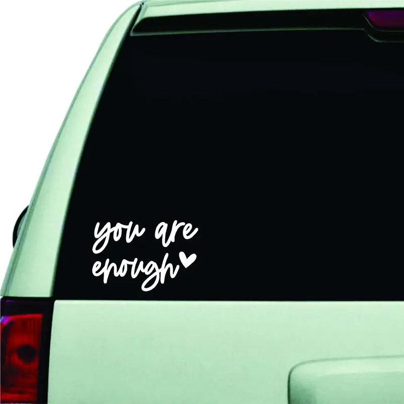 You Are Enough Letter Design Car Stickers, Car Body Decoration Sticker, Car Exterior Decoration Accessories 4