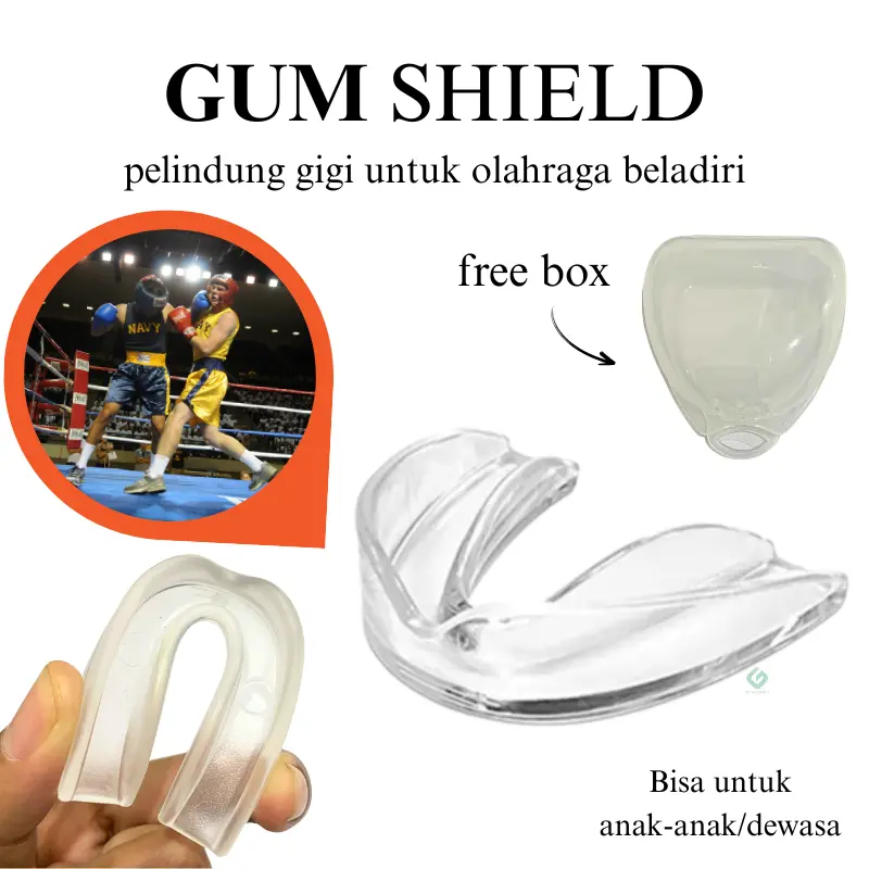 Gamsil Pelindung Gigi Anak Dan Dewasa Gumshield Pelindung Gigi Beladiri Tinju Karate Taekwondo