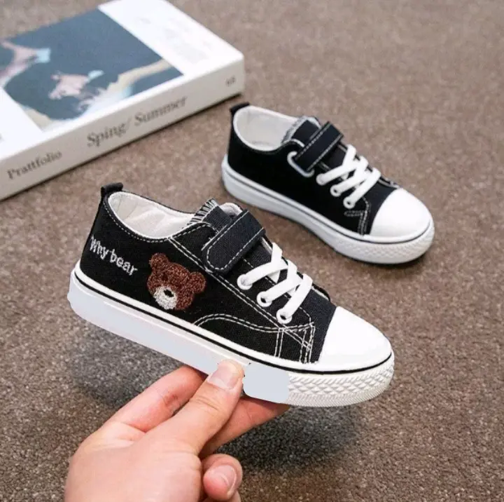 Sepatu Anak Laki Laki Dan Sepatu Anak Perempuan Sepatu Sekolah Teddy Bear Bordir