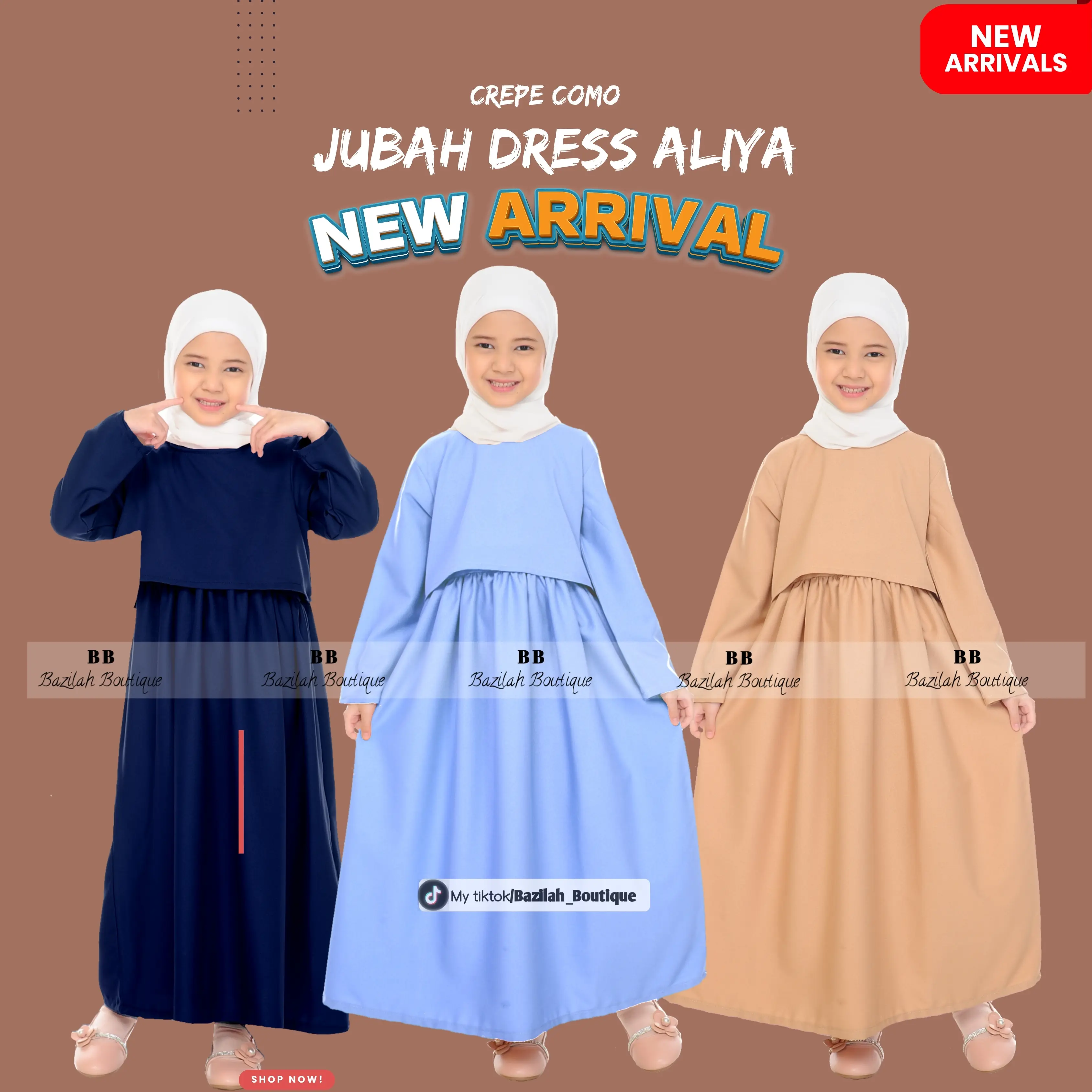 VIRAL new arrivals budak aliya jubah kaftan dress como crepe Clothing Costume
