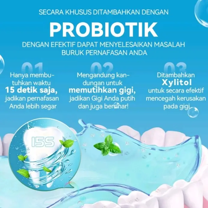 viral metoo mouthwash probiotik 100ml membuat nafas lebih segar Kumur Membersihkan Mulut 4